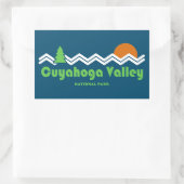 Sticker Rectangulaire Parc national de la vallée de Cuyahoga Rétro (Sac)