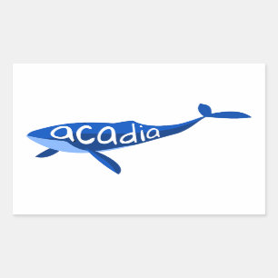 Sticker Rectangulaire Parc national de l'Acadie Baleine du Maine