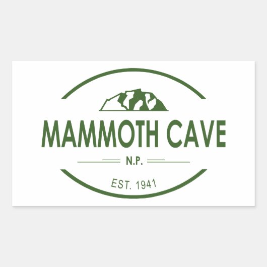 Sticker Rectangulaire Parc national de Mammoth Cave (Devant)
