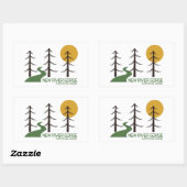 Sticker Rectangulaire Parc national de New River Gorge (Feuille)