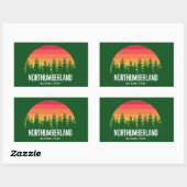 Sticker Rectangulaire Parc national de Northumberland (Feuille)