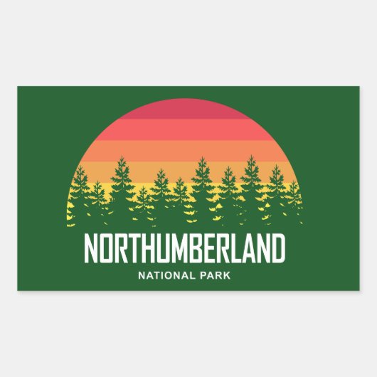 Sticker Rectangulaire Parc national de Northumberland (Devant)