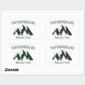 Sticker Rectangulaire Parc national de Northumberland (Feuille)