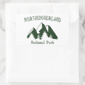 Sticker Rectangulaire Parc national de Northumberland (Sac)