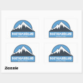 Sticker Rectangulaire Parc national de Northumberland (Feuille)