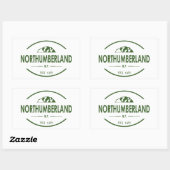 Sticker Rectangulaire Parc national de Northumberland (Feuille)