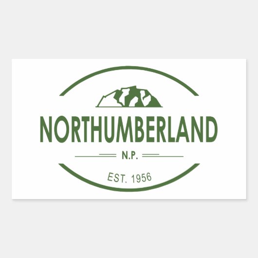 Sticker Rectangulaire Parc national de Northumberland (Devant)