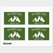 Sticker Rectangulaire Parc national de River Gorge (Feuille)
