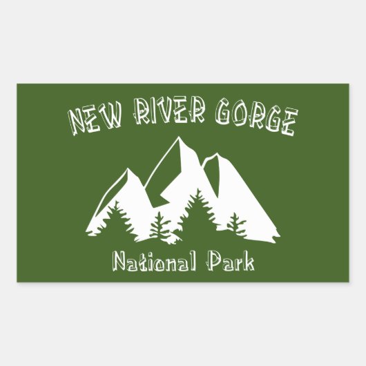 Sticker Rectangulaire Parc national de River Gorge (Devant)