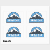 Sticker Rectangulaire Parc national de Sequoia (Feuille)