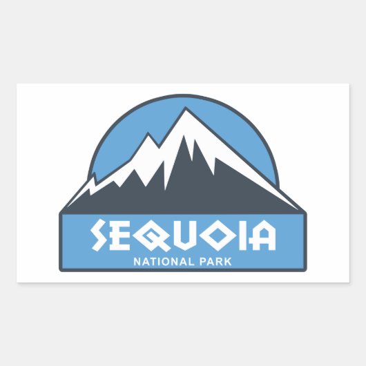 Sticker Rectangulaire Parc national de Sequoia (Devant)