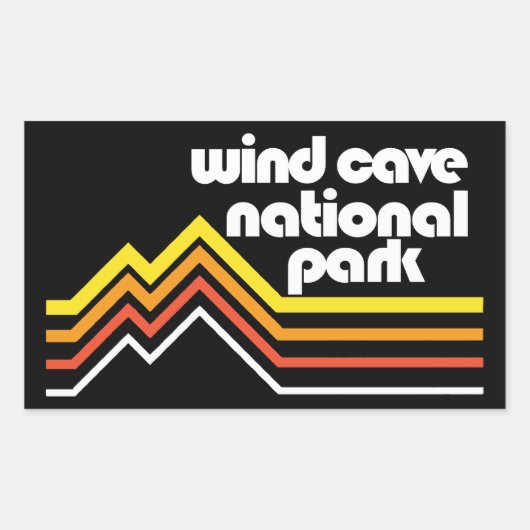 Sticker Rectangulaire Parc national de Wind Cave (Devant)