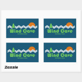 Sticker Rectangulaire Parc national de Wind Cave Rétro (Feuille)