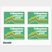 Sticker Rectangulaire Parc national de Yellowstone (Feuille)