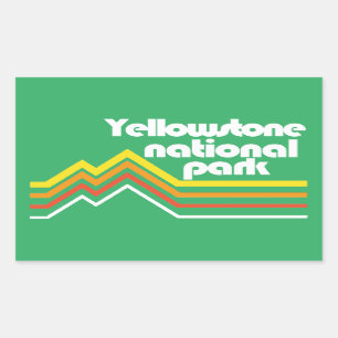 Sticker Rectangulaire Parc national de Yellowstone
