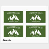 Sticker Rectangulaire Parc national de Yorkshire Dales (Feuille)