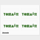 Sticker Rectangulaire Parc national de Yosemite (Feuille)