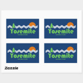 Sticker Rectangulaire Parc national de Yosemite Rétro (Feuille)