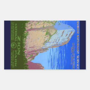 Sticker Rectangulaire Parc national de Zion