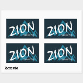 Sticker Rectangulaire Parc national de Zion Monts Utah (Feuille)