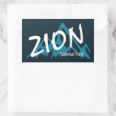 Sticker Rectangulaire Parc national de Zion Monts Utah (Sac)
