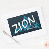 Sticker Rectangulaire Parc national de Zion Monts Utah (Enveloppe)