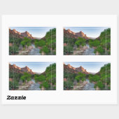 Sticker Rectangulaire Parc national de Zion Rivière Virgin (Feuille)