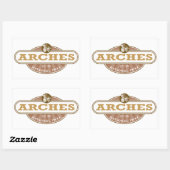 Sticker Rectangulaire Parc national des Arches (Feuille)