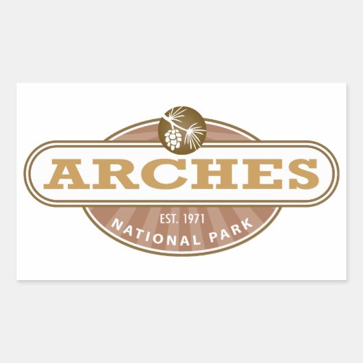 Sticker Rectangulaire Parc national des Arches (Devant)