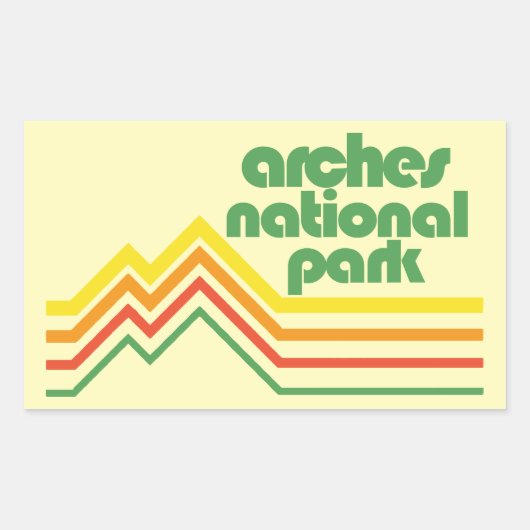 Sticker Rectangulaire Parc national des Arches (Devant)