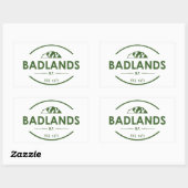 Sticker Rectangulaire Parc national des Badlands (Feuille)