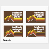 Sticker Rectangulaire Parc national des Badlands (Feuille)