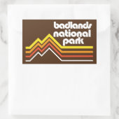 Sticker Rectangulaire Parc national des Badlands (Sac)