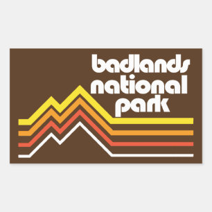 Sticker Rectangulaire Parc national des Badlands