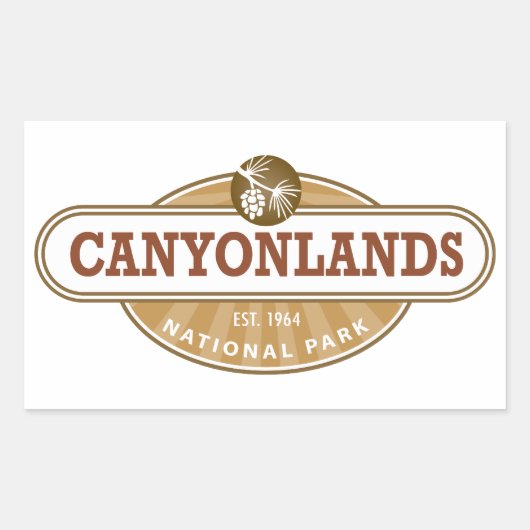 Sticker Rectangulaire Parc national des Canyonlands Utah (Devant)