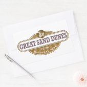 Sticker Rectangulaire Parc national des Dunes de sable (Enveloppe)