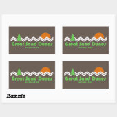 Sticker Rectangulaire Parc national des grandes dunes de sable Rétro (Feuille)