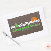Sticker Rectangulaire Parc national des grandes dunes de sable Rétro (Enveloppe)