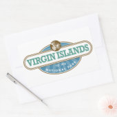 Sticker Rectangulaire Parc national des Îles Vierges (Enveloppe)