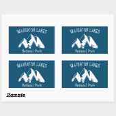 Sticker Rectangulaire Parc national des Lacs-Waterton (Feuille)