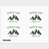Sticker Rectangulaire Parc national des Lacs-Waterton (Feuille)