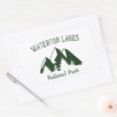 Sticker Rectangulaire Parc national des Lacs-Waterton (Enveloppe)