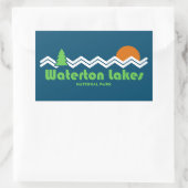 Sticker Rectangulaire Parc national des Lacs-Waterton Rétro (Sac)