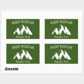 Sticker Rectangulaire Parc national des Rocheuses (Feuille)