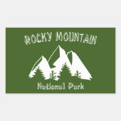 Sticker Rectangulaire Parc national des Rocheuses (Devant)