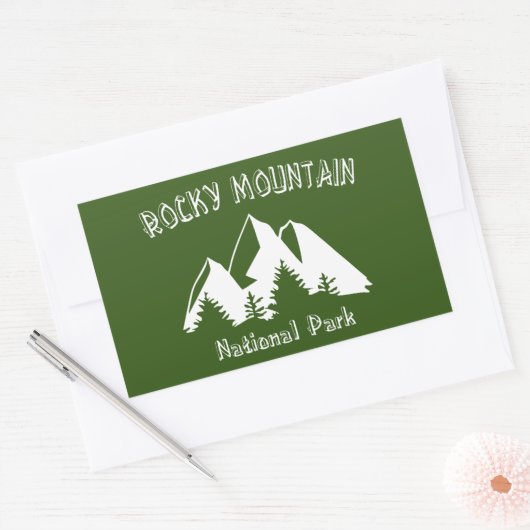 Sticker Rectangulaire Parc national des Rocheuses (Enveloppe)