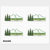 Sticker Rectangulaire Parc national des Rocheuses Grandes vertes (Feuille)