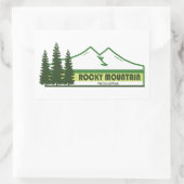Sticker Rectangulaire Parc national des Rocheuses Grandes vertes (Sac)