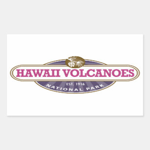 Sticker Rectangulaire Parc national des volcans d'Hawaii