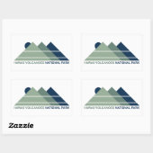 Sticker Rectangulaire Parc national des volcans d'Hawaii Mont Sun (Feuille)